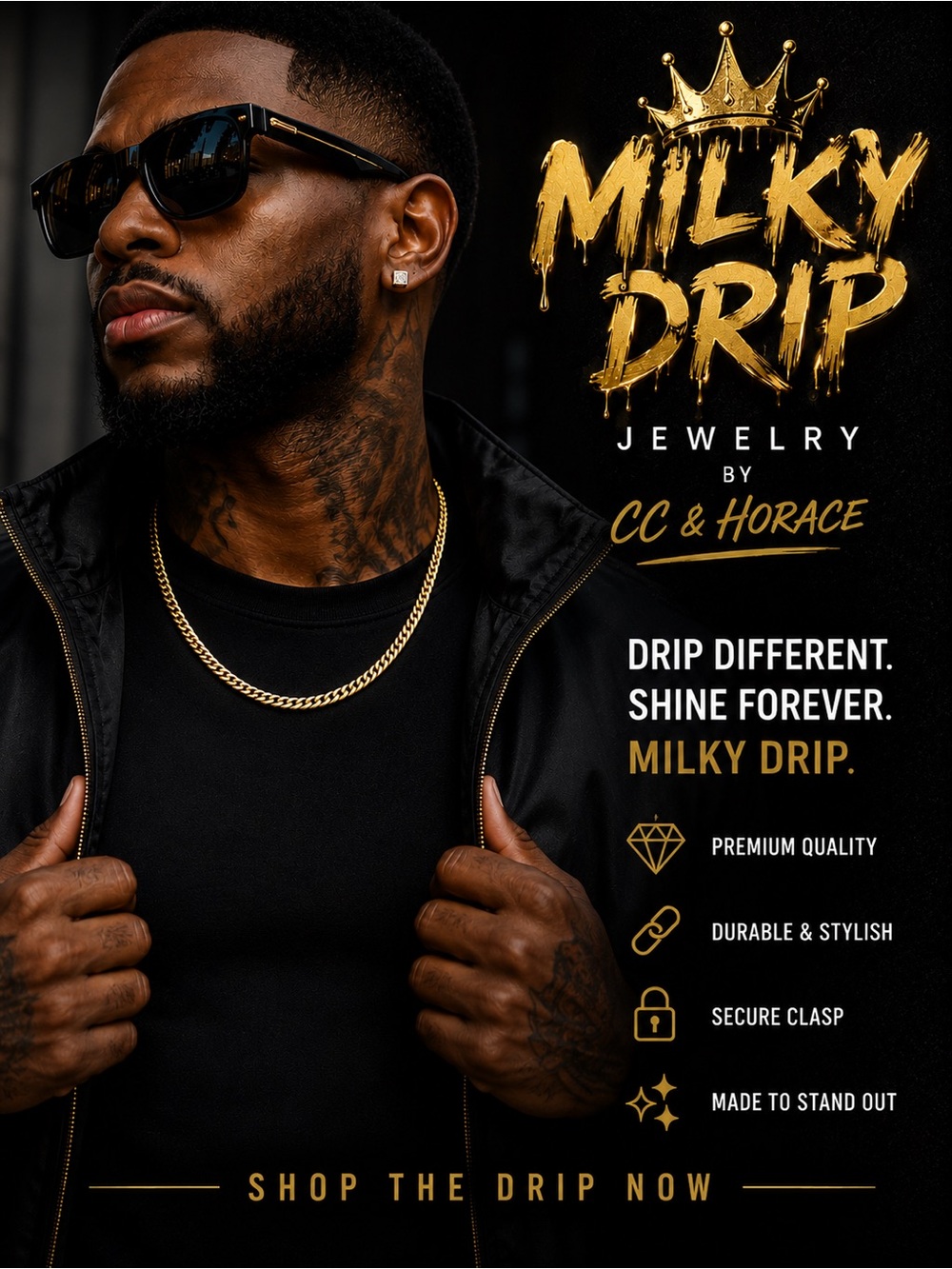 Gold Cuban Chain Necklace for Men by